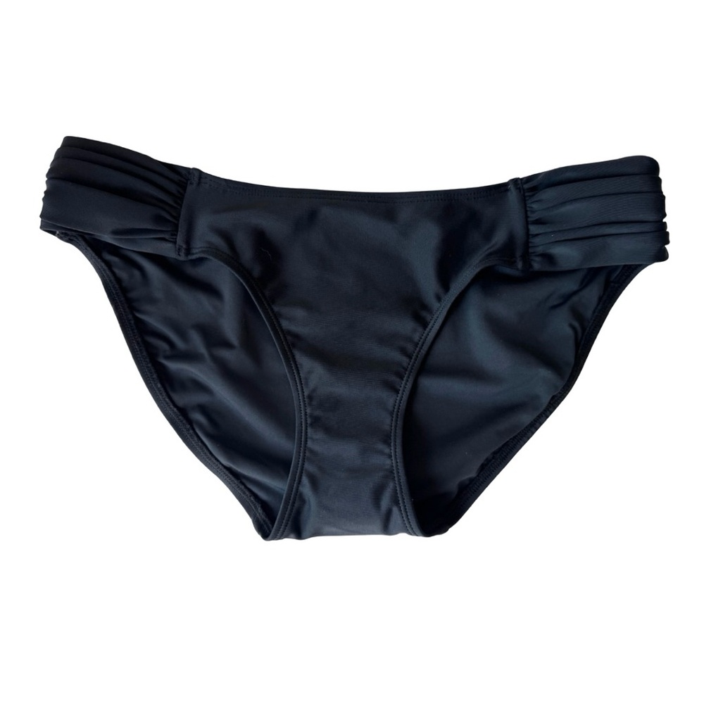 Perfect Moment Swim XS Ruched Bikini Bottoms Black‎